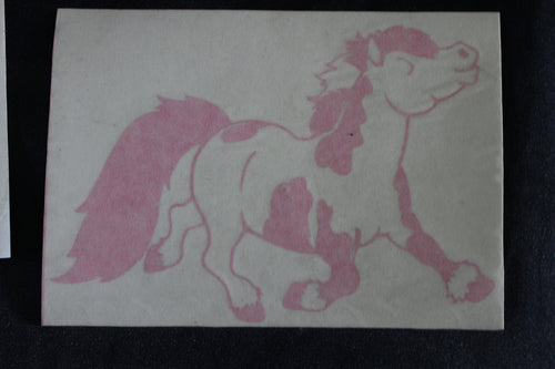Pair Pink pony decals