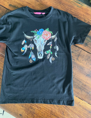 Boho country cow print... Ladies T-shirt